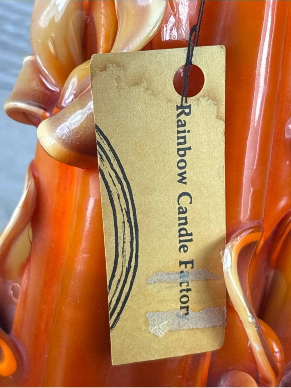 Rainbow candle factory vintage candle